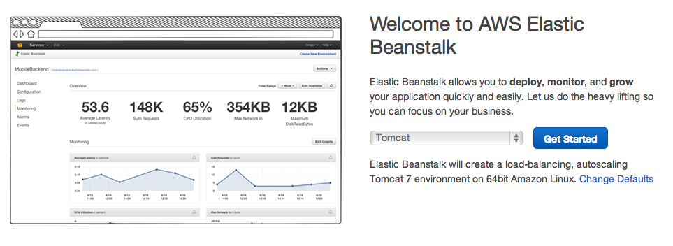 beanstalk welcome screenshot